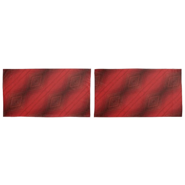 Acceptance | Red Eclectic Boho Pattern Pillowcase (Front-Set)