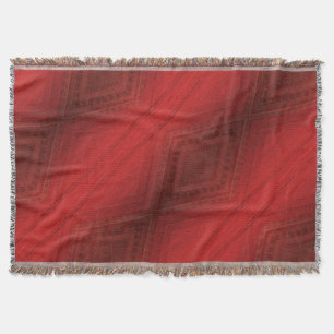 Acceptance   Red Eclectic Boho Pattern Throw Blanket
