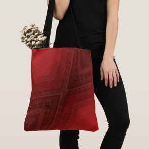 Acceptance Red Eclectic Boho Pattern Tote Bag