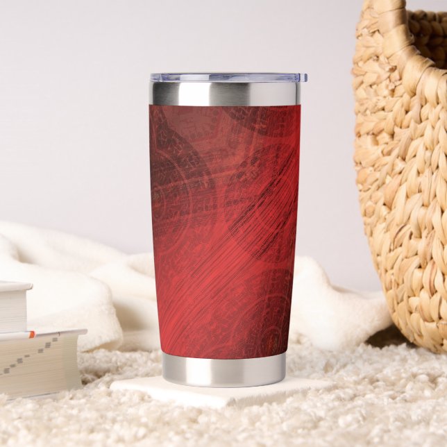 Acceptance | Red Meditation Medallions Insulated Tumbler (Living Room)