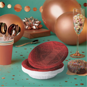 Acceptance Red Meditation Medallions Paper Plate