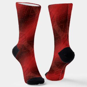 Acceptance Red Meditation Medallions Socks