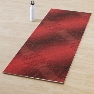 Acceptance Red Meditation Medallions Yoga Mat