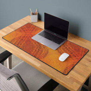Acceptance   Red Orange Yellow Boho Medallions Desk Mat
