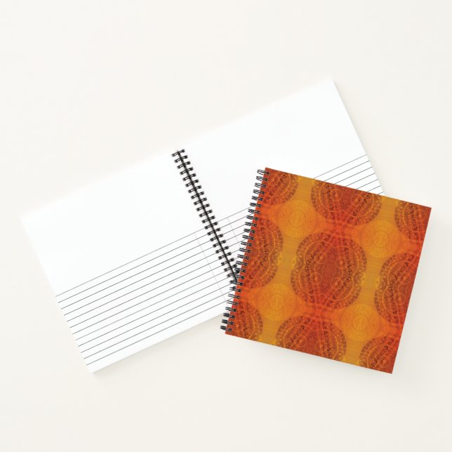 Acceptance | Red Orange Yellow Boho Medallions Notebook (Inside)