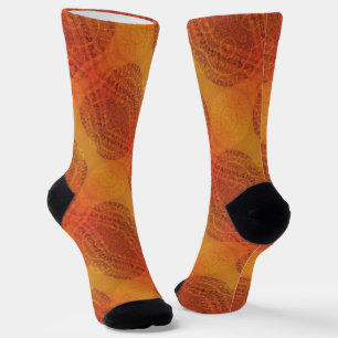 Acceptance Red Orange Yellow Boho Medallions Socks