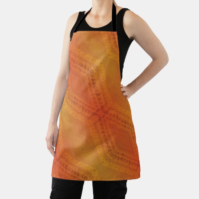 Acceptance | Red Orange Yellow Shibori Pattern Apron (Insitu)