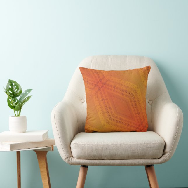 Acceptance | Red Orange Yellow Shibori Pattern Cushion (Chair)