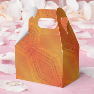 Acceptance Red Orange Yellow Shibori Pattern Favour Box