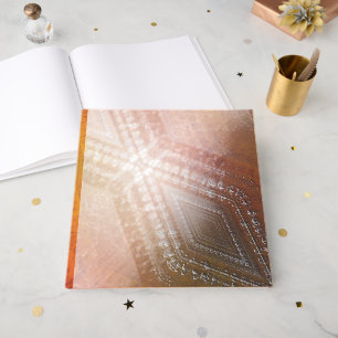 Acceptance Red Orange Yellow Shibori Pattern Guest Book