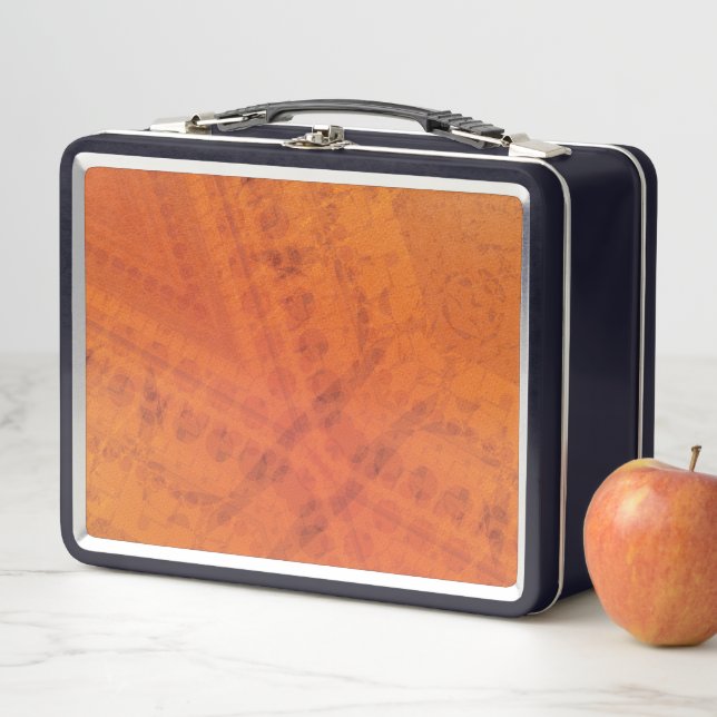 Acceptance | Red Orange Yellow Shibori Pattern Metal Lunch Box (In Situ)
