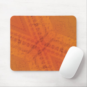 Acceptance   Red Orange Yellow Shibori Pattern Mouse Pad