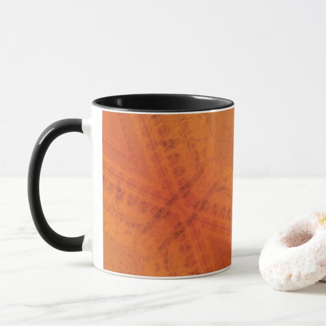 Acceptance | Red Orange Yellow Shibori Pattern Mug (With Donut)