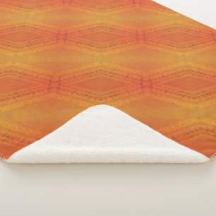Acceptance   Red Orange Yellow Shibori Pattern Sherpa Blanket