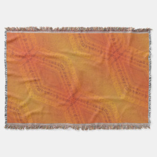 Acceptance   Red Orange Yellow Shibori Pattern Throw Blanket