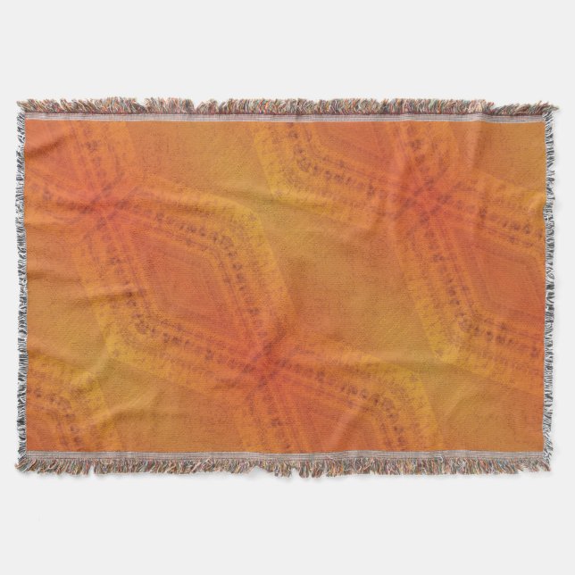 Acceptance | Red Orange Yellow Shibori Pattern Throw Blanket (Front)