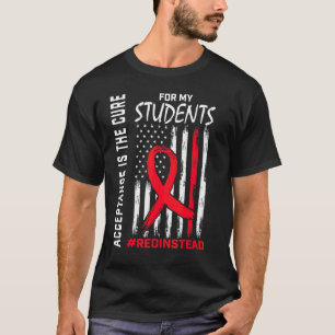 Acceptance Redinstead I Wear Red Instead Autism Te T-Shirt