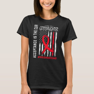 Acceptance Redinstead Red Instead Autism Goddaught T-Shirt