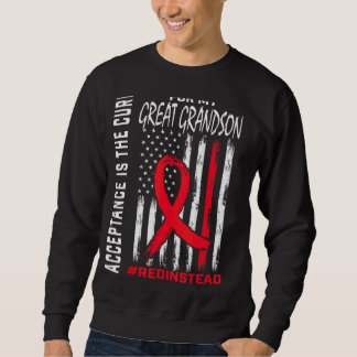 Acceptance Redinstead Red Instead Autism Great Gra Sweatshirt