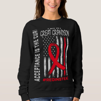 Acceptance Redinstead Red Instead Autism Great Gra Sweatshirt