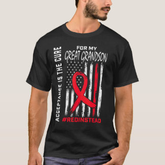 Acceptance Redinstead Red Instead Autism Great Gra T-Shirt
