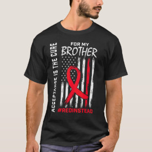 Acceptance Redinstead Wear Red Instead Autism Brot T-Shirt