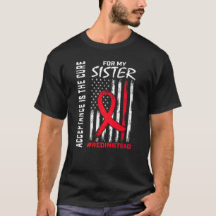 Acceptance Redinstead Wear Red Instead Autism Sist T-Shirt