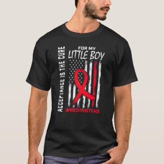 Acceptance Redinstead Wear Red Instead Autism Son T-Shirt
