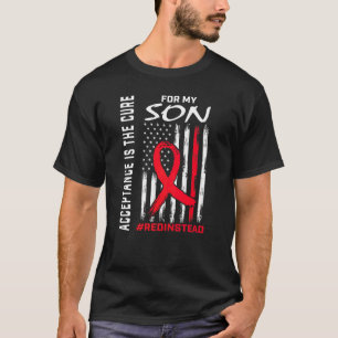 Acceptance Redinstead Wear Red Instead Autism Son T-Shirt