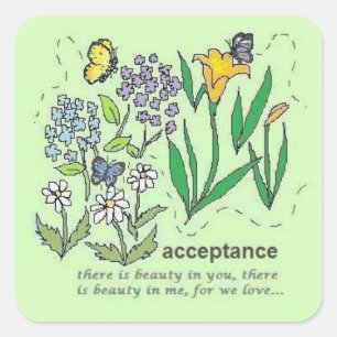 acceptance square sticker