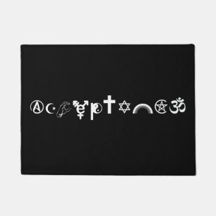 Acceptance Symbols 2 dark Door Mat
