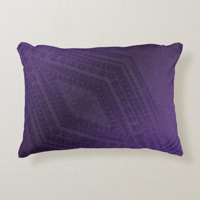 Acceptance | Violet Eclectic Boho Pattern Decorative Cushion (Front)