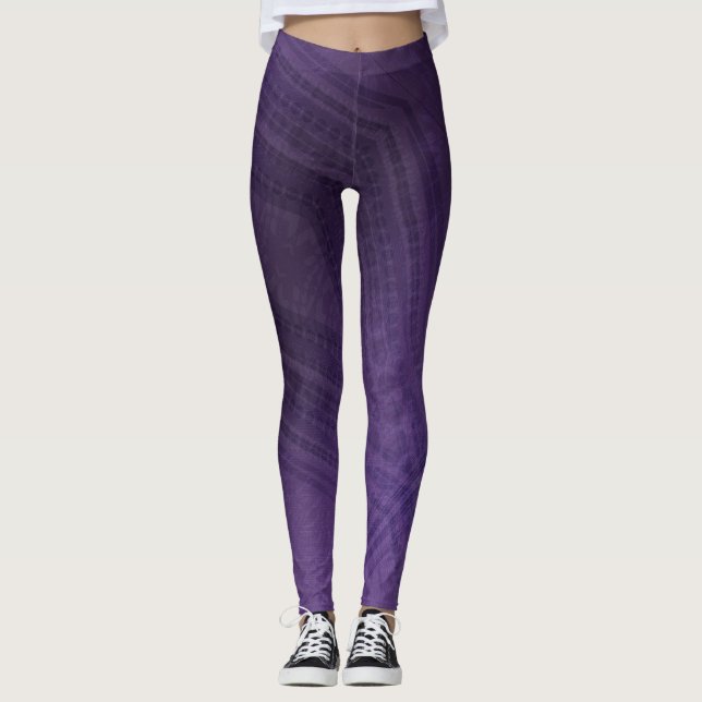 Acceptance | Violet Eclectic Boho Pattern Leggings (Front)