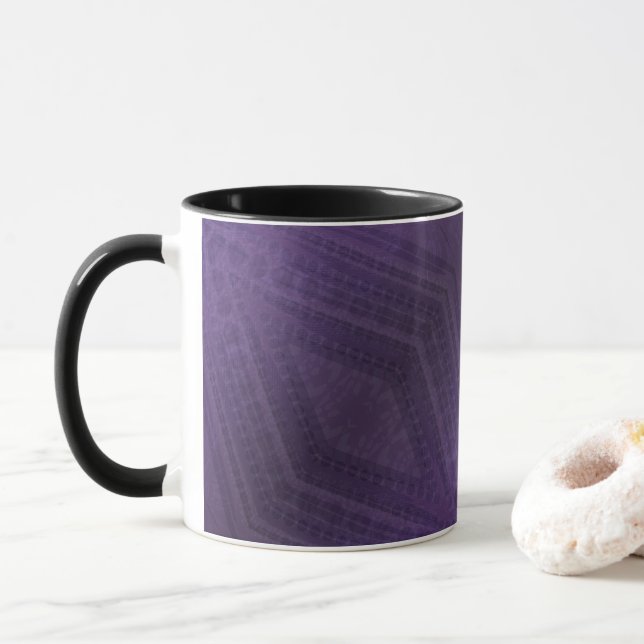 Acceptance | Violet Eclectic Boho Pattern Mug (With Donut)