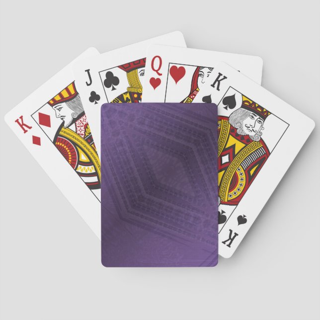 Acceptance | Violet Eclectic Boho Pattern Playing Cards (Back)