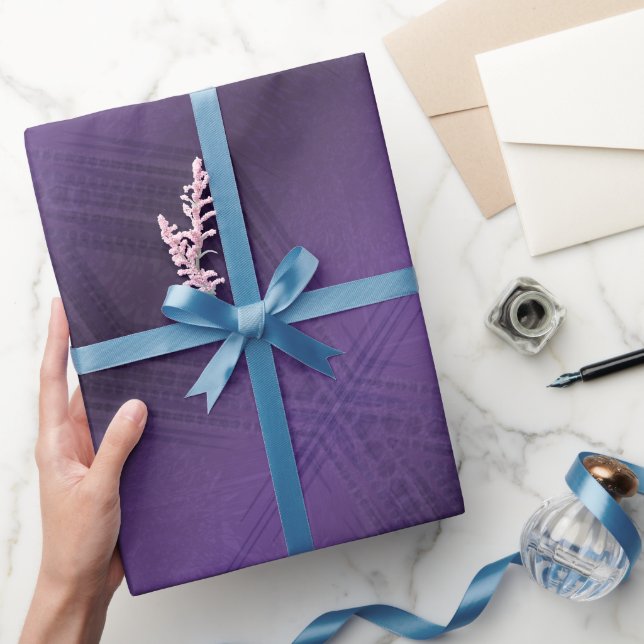Acceptance | Violet Eclectic Boho Pattern Wrapping Paper (Gifting)
