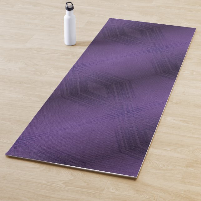 Acceptance | Violet Eclectic Boho Pattern Yoga Mat (In Situ)