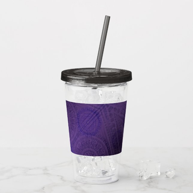 Acceptance | Violet Meditation Medallions Acrylic Tumbler (Back Ice)