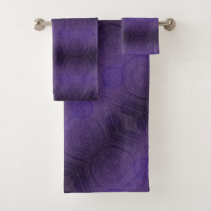 Acceptance Violet Meditation Medallions Bath Towel Set
