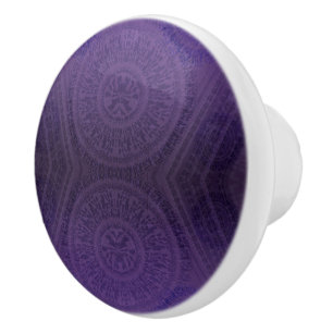 Acceptance Violet Meditation Medallions Ceramic Knob
