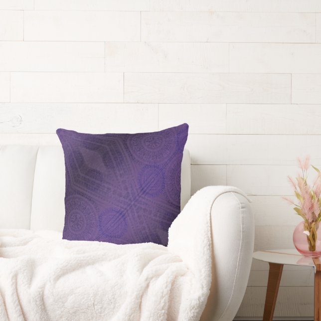 Acceptance | Violet Meditation Medallions Cushion (Couch)
