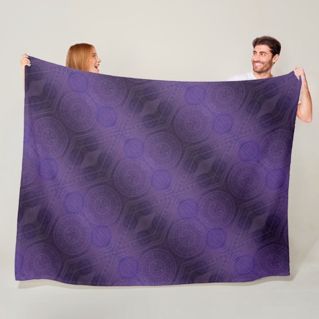 Acceptance | Violet Meditation Medallions Fleece Blanket (In Situ)