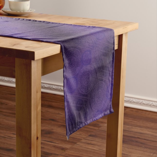 Acceptance | Violet Meditation Medallions Long Table Runner (In Situ)