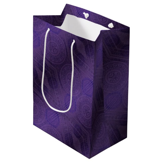 Acceptance | Violet Meditation Medallions Medium Gift Bag (Front Angled)