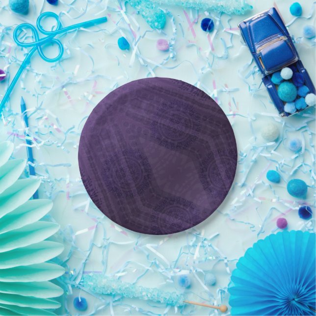 Acceptance | Violet Meditation Medallions Paper Plate (Party)