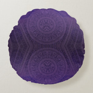 Acceptance   Violet Meditation Medallions Round Cushion