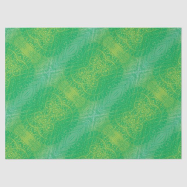 Acceptance | Yellow Green Blue Boho Medallions Tissue Paper (Front)