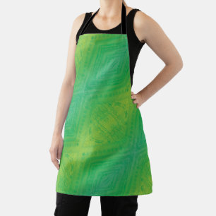 Acceptance   Yellow Green Blue Shibori Pattern Apron