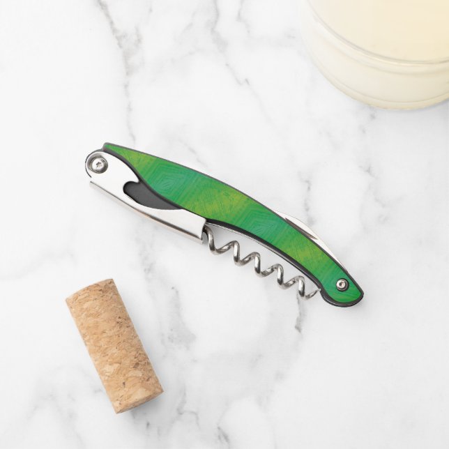 Acceptance | Yellow Green Blue Shibori Pattern Corkscrew (Front)