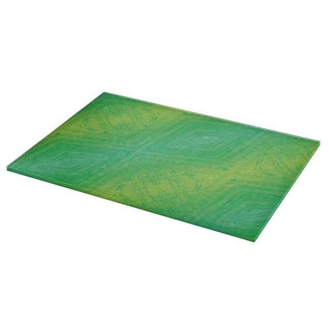 Acceptance | Yellow Green Blue Shibori Pattern Cutting Board (Corner)